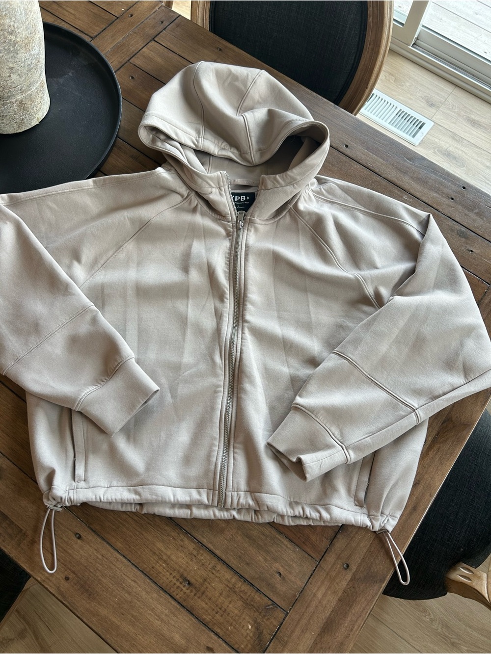 Abercrombie & Fitch YPB NeoKnit Beige Hoodie Jacket L